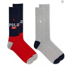 POLO RALPH LAUREN Men's Polo 67 Slack Sock, 2-Pack, 10-13