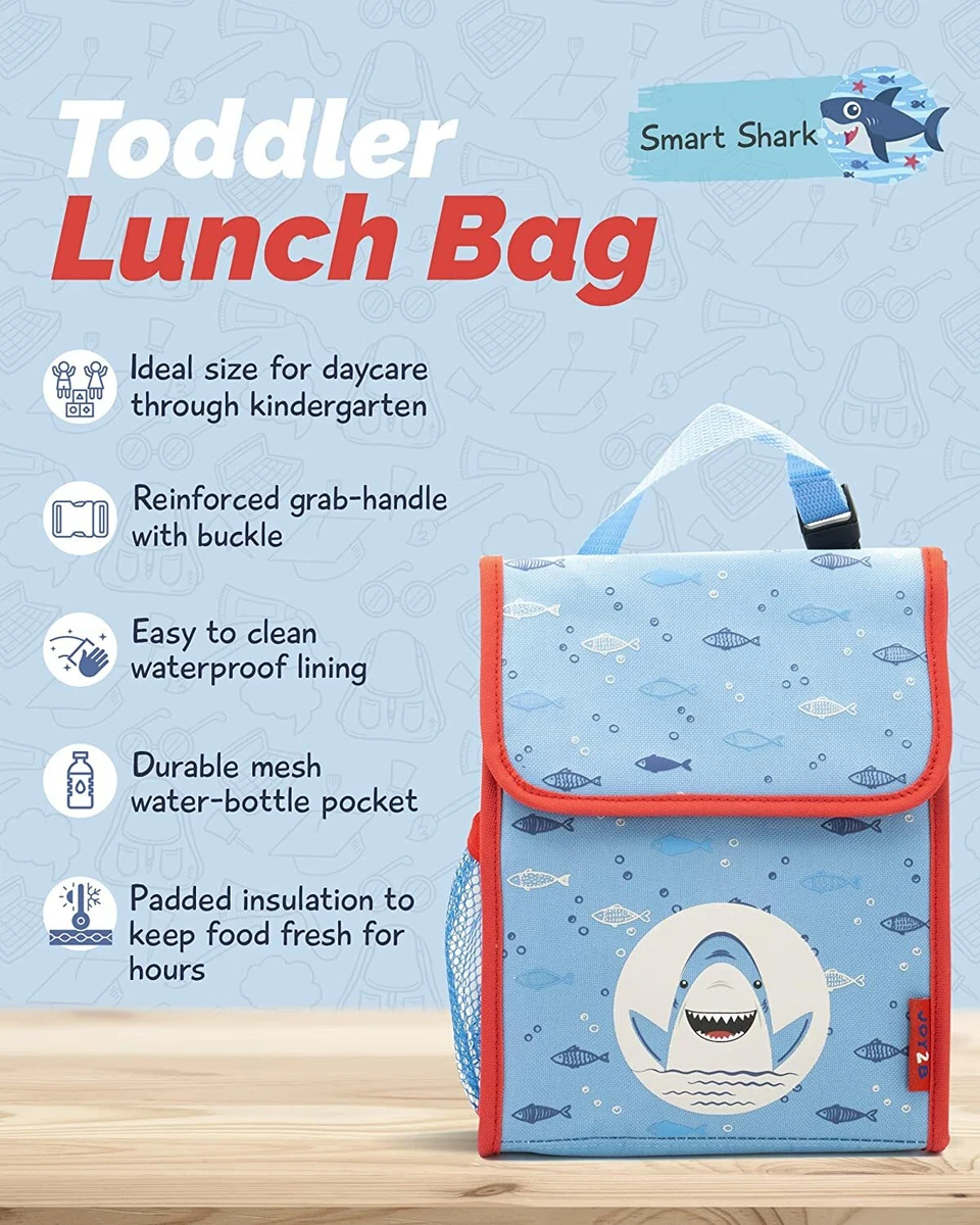 KIDS LUNCH BAG - INSULATED LUNCH BAG KIDS WITH WATER BOTTLE HOLDER  REUSEABLE