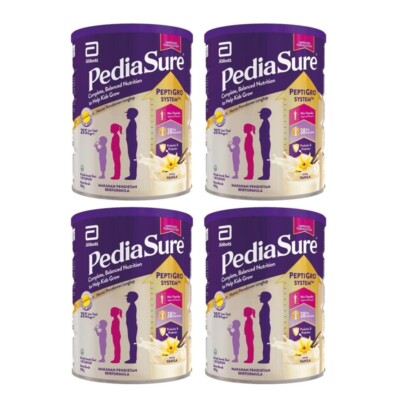 4x Abbott Pedia Sure Complete Nutrition 1-10 Yrs Increase Height - Vanilla 800g