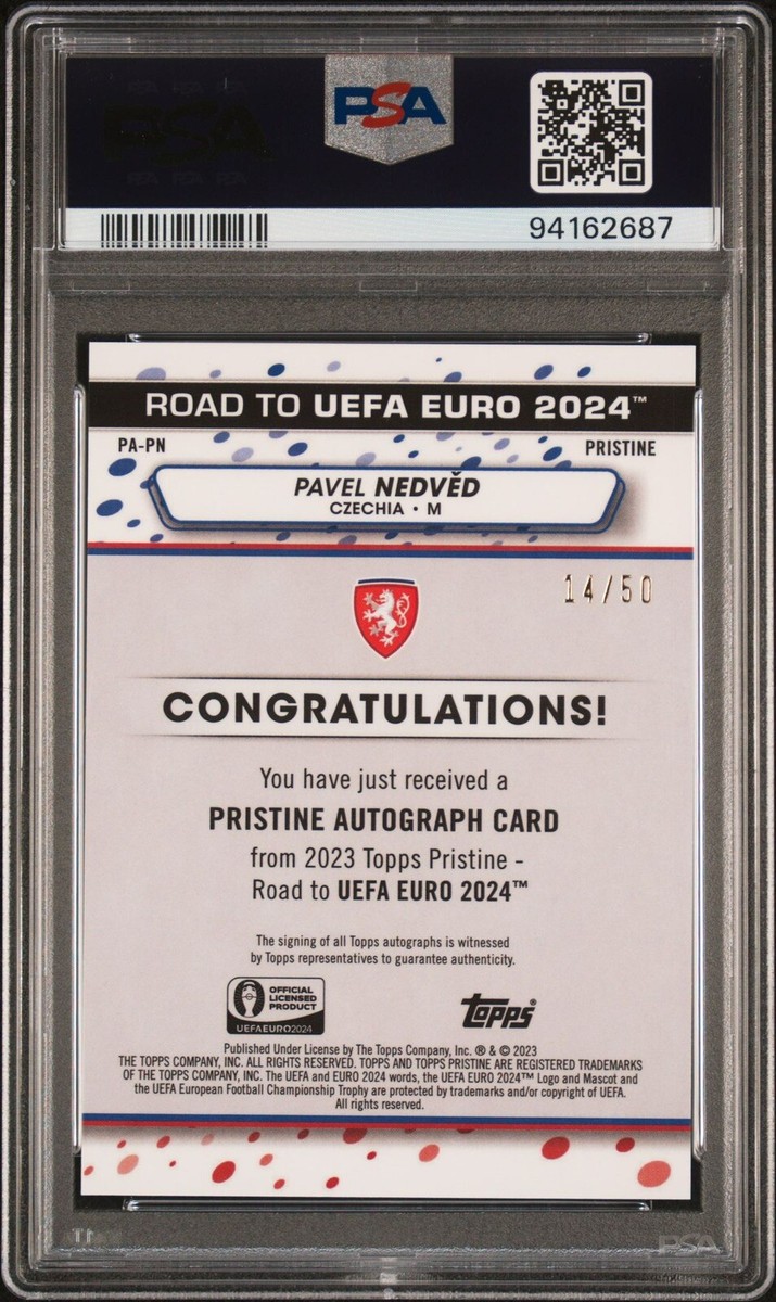 2023 Topps Pristine Road To Euro 2024 Czechia Pavel Nedved Auto