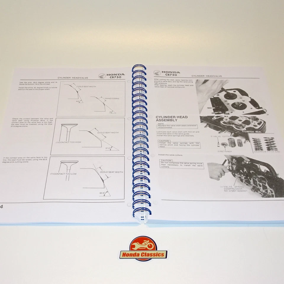 Honda CB750F2 CB750K7 Fabbrica Officina Shop Manuale Libro Riproduzione HWM045 - Immagine 4 di 4