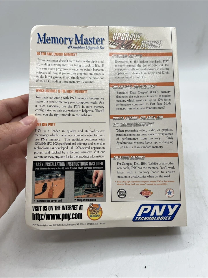 Memory Master Complete Upgrade Kit PNY Technologies Dimm 32MB 100MHz SDRAM - Image 4 of 4