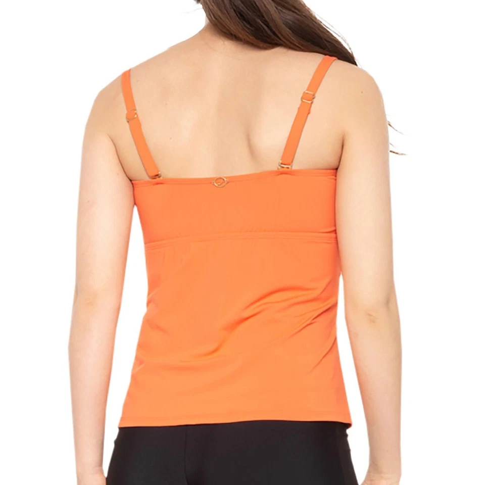 Traje de baño Jantzen para mujer sólido Vamp Tankini Tigerlily talla 10 Foto 3 de 3