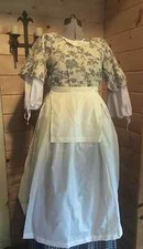 Colonial Linen 18th century bibbed pinner apron