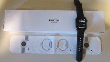 Apple Watch Series 3 38mm Space Gray Aluminum Case with Black Sport Band...