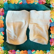 Lovely Pair Vintage Cabbage Patch Kids Doll White Socks For Oxford Boots Or MJ