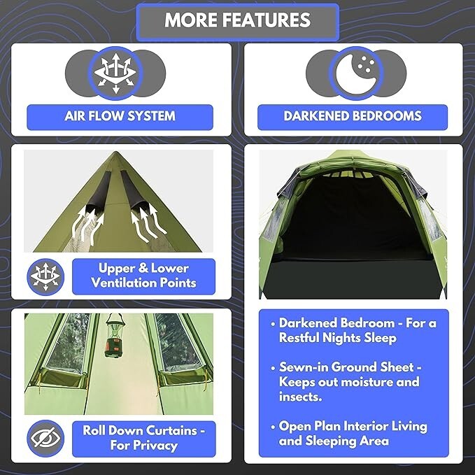 Private Sale Used HiGear Inflatable Lavvu Air Elite Tipi Tent for 5 People. eBay