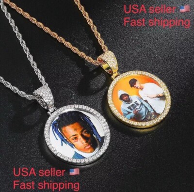 Custom Personalized Photo Picture Pendant Necklace With Chain - Silver Or Gold