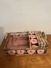 2 Serving Baskets Tray with Handles and Cutlery Compartment Bottle Carry — photo 5