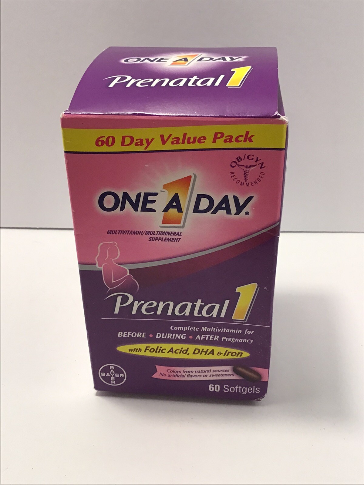 One A Day Prenatal 1 Complete Multivitamin Supplement Softgels 60 Count Exp4/24 772195544262 eBay
