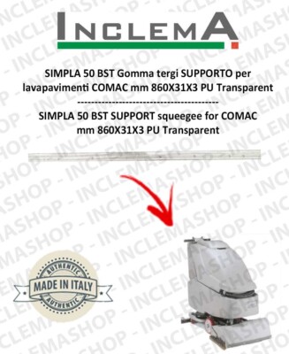 Raclette Arrière Compatible Pour Autolaveuse Comac Simpla 50 BST Ancien Modele Simpla 55 Bt Ancien M C2x41830183