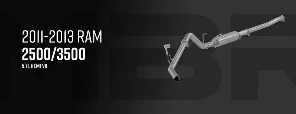 MBRP Lite 3'' Cat-Back Exhaust Single Exit For 2011 - 2013 Ram 2500 / 3500 5.7L Foto 3 de 4