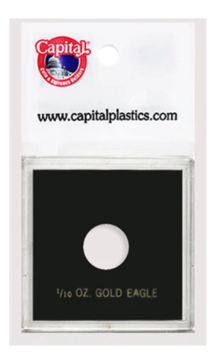 Capital Plastic KC Coin Holder Bullion USA - 1/10 oz. Gold Eagle -Black