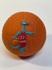 Vintage 1986 Talking Tops Basketballasaurus Rubber Football Approx. 3.5" Long
