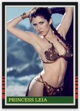 PRINCESS LEIA Custom Trading Card Art Slave Leia Outfit Star Wars