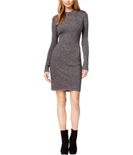 bar III Womens Metallic Sweater Dress