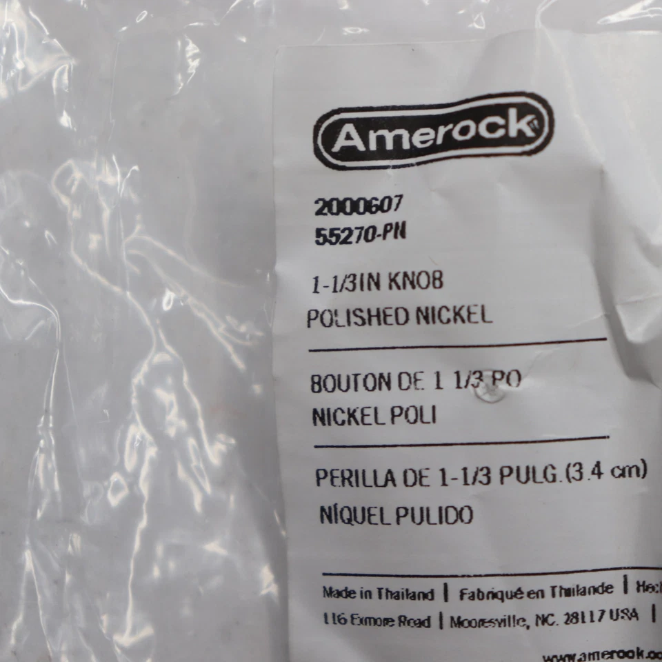 Amerock Blackrock 1-5/16 in. (33mm) Modern Polished Nickel Round Cabinet Knob - Image 2 of 4