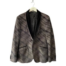 Giovanni Testi Metallic Velvet Shawl Collar Slim Fit Tuxedo Jacket SIze 44R