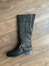 Clarks Gore-Tex Damen Leder Stiefel mit Riemchen und Schnalle Schwarz Gr. 38