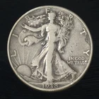 US Coin 1938-D Walking Liberty Half Dollar Silver Denver Mint NO RESERVE!