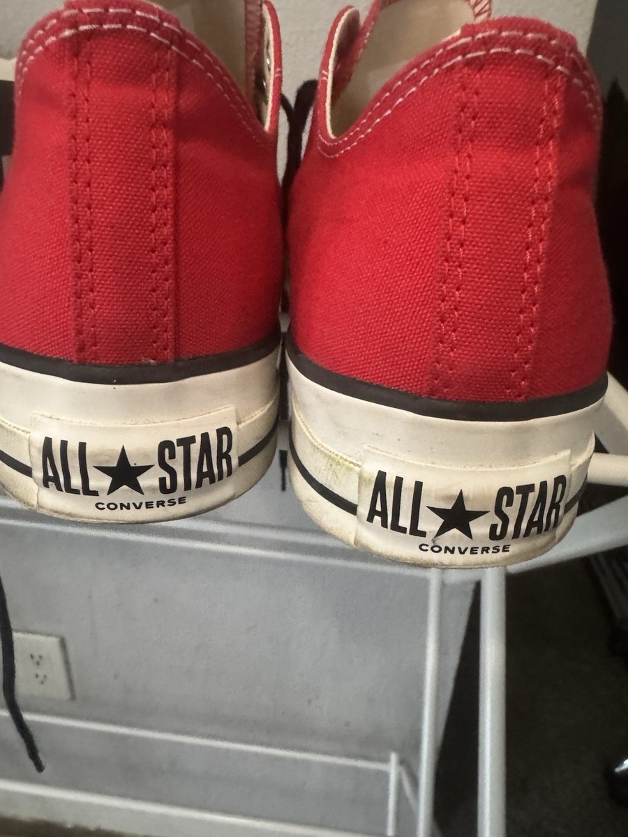 Converse Men Throwback Low Size 12 Men Red With Box And Big Laces Used View 5