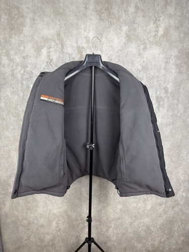 Harley Davidson Motorcycles Unisex Adult Reversible Black/Orange Vest Insulated - Picture 9 of 14