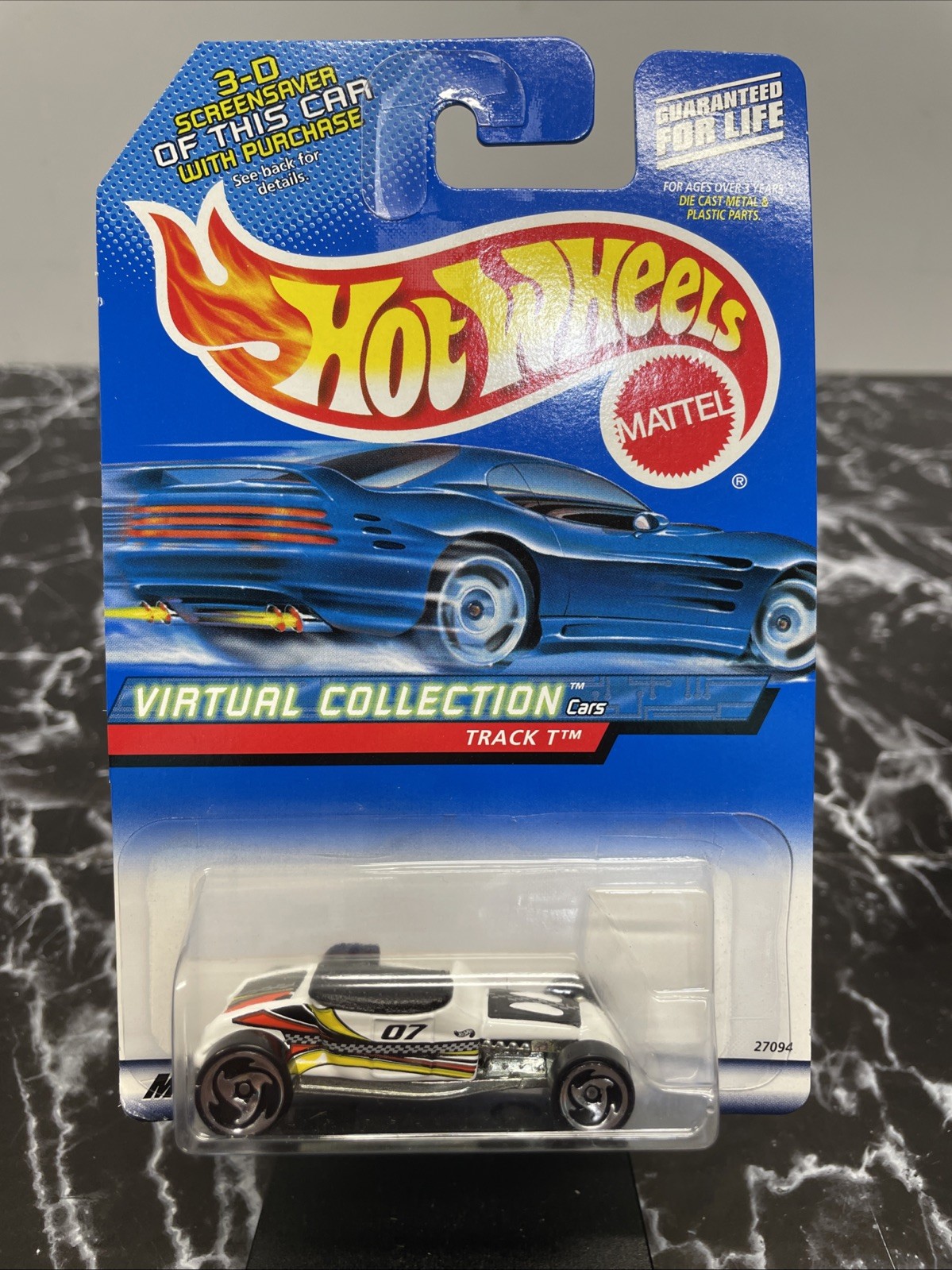Hot Wheels 2000 #127 Virtual Collection Track T white