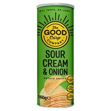 The Good Crisp Co Sour Cream & Onion Potato Crisps, 160g
