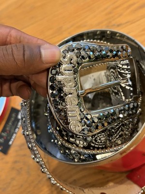 Supreme x BB SIMON BLACK Bandana Belt Large  (Authentic)