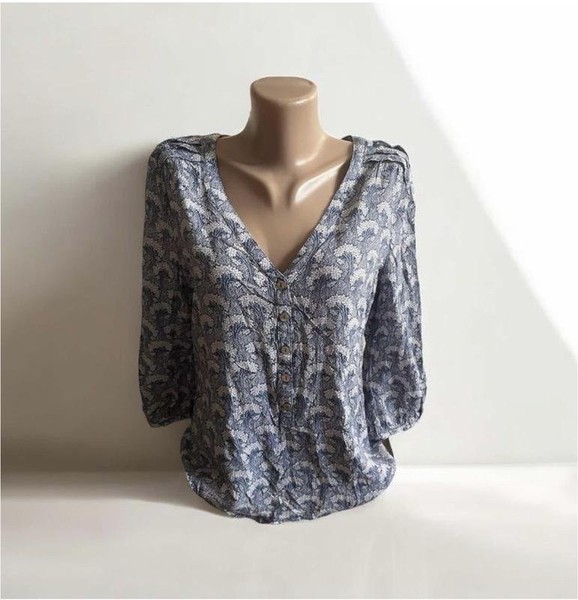 Women Phase Eight Shirt Navy Viscose M