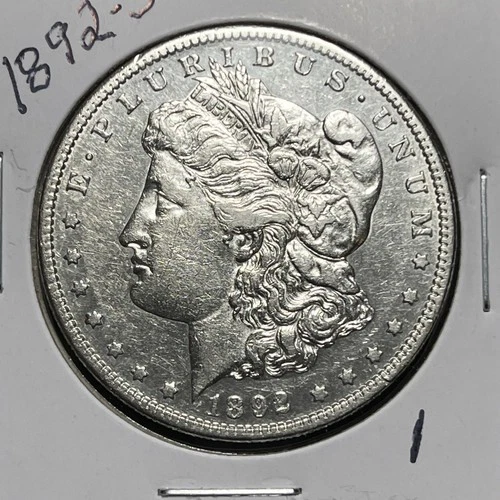 New Listing1892-S MORGAN SILVER DOLLAR, XF+ DETAILS