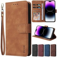 For iPhone 17 16 15 14 13 12 Plus Pro Max Air Leather Magnetic Flip Wallet Case