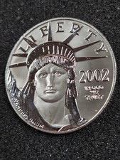 ? 2002 $100 American Eagle 1 oz .9995 Platinum Statue of Liberty Bullion Coin 3199.99 per troy oz
