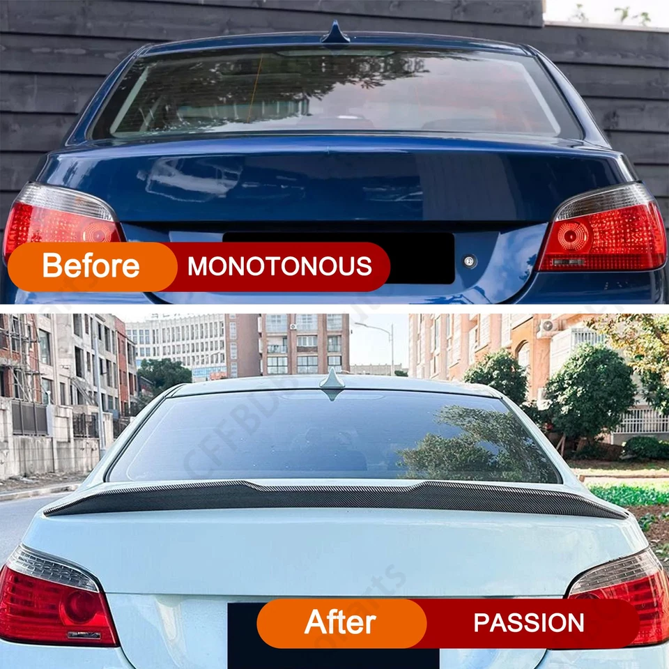 PARA 04-10 BMW E60 525i 530i FIBRA DE CARBONO ALERÓN MALETERO HIGHKICK ESTILO PSM Foto 3 de 4