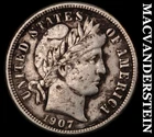 1907-O Barber Dime - Scarce  Very Fine+ / Extra Fine  No Reserve  #K130