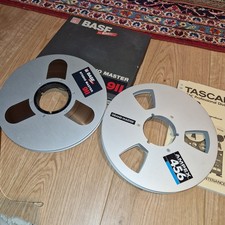 Ampex 456 Leerspule + BASF Studio Master 911 mit Band + Anleitung Tascam 38