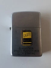 Vintage Zippo 3 Barrel Lighter w/Casite oil Advertising Pat. 2032695