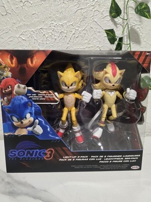 JAKKS Pacific Sonic the Hedgehog 3 Light-Up 2-Pack Super Sonic & Super Shadow