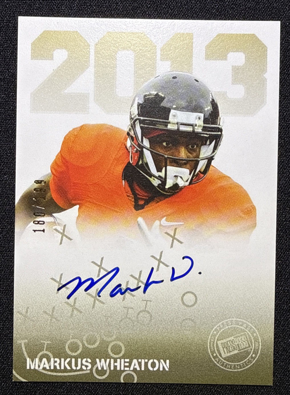 Markus Wheaton Press Pass Autographs #MW Gold