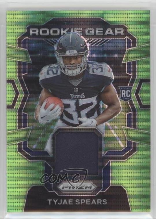 2023 Panini Prizm Rookie Gear Neon Green Pulsar Tyjae Spears #RG-TS RC 12g7