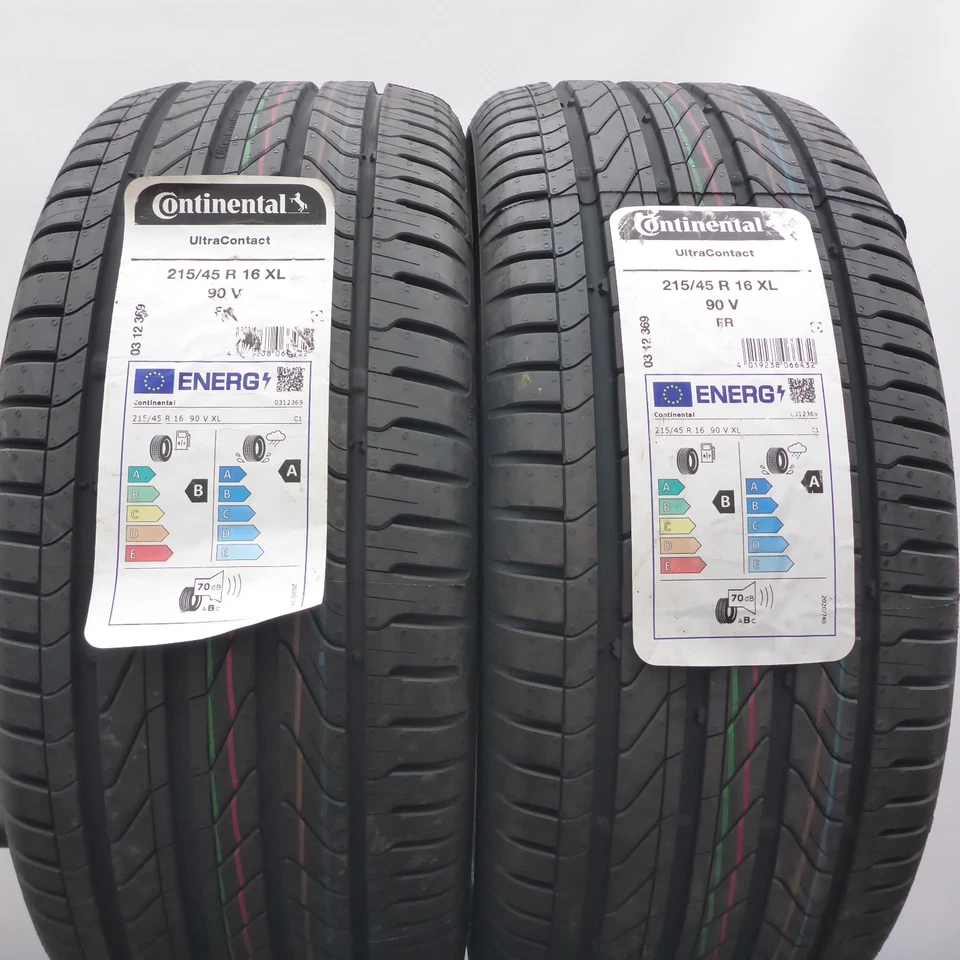 215 45 16 4x Continental 215/45 R16 90V XL Neumáticos 2024 Completo como Nuevo - Imagen 3 de 4