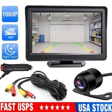 Car Rear View Backup Camera Back Up Cars 4.3" Monitor Back Up IP68 Waterproof