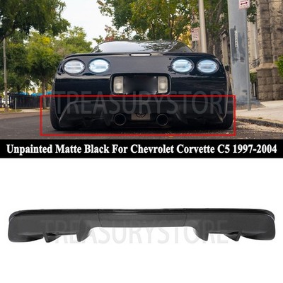 For Corvette C5 1997-04 Matte Black Direct Add-On Shark Fin Rear Bumper Diffuser