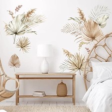Boho Palm Leaves Wall Decals Large Leaf Plants Wall Stickers Decor Bedroom A