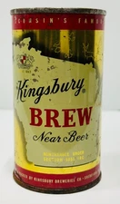 Vtg KINGSBURY BREW NEAR BEER 12oz flat top can Sheboygan, Wisconsin collectible