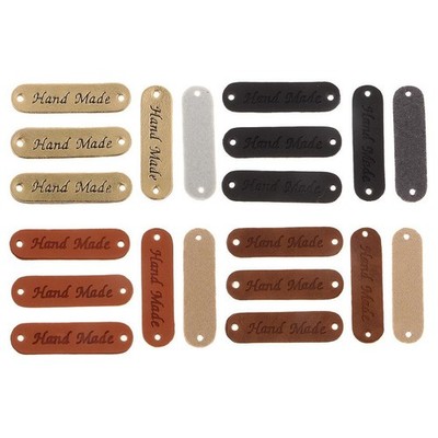 20 PU Retro Synthetische Handgemachte Label Tags DIY Nähen Handwerk Patches