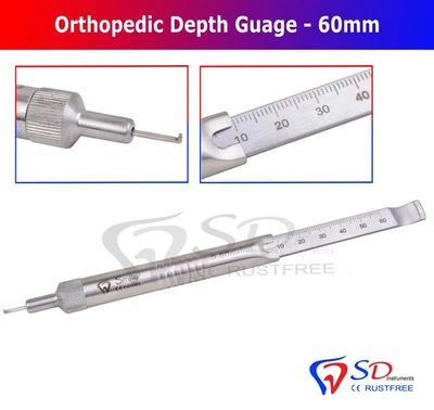 Instruments orthopédiques de jauge de profondeur pour la chirurgie de gestion... - Photo 1/4