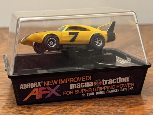 AFX AURORA 1753 YELLOW DODGE CHARGER SUPERBIRD DAYTONA CAR HO SLOT CAR NOS - 第 1/11 張圖片