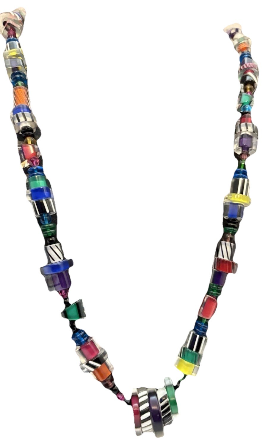 Vintage Statement Necklace Bold Multiple Color La… - image 9