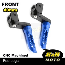 BOB 40mm Lower Rider Footpegs BLUE For ZX6R 636 Ninja 13 14 15 16 17 18 19 20